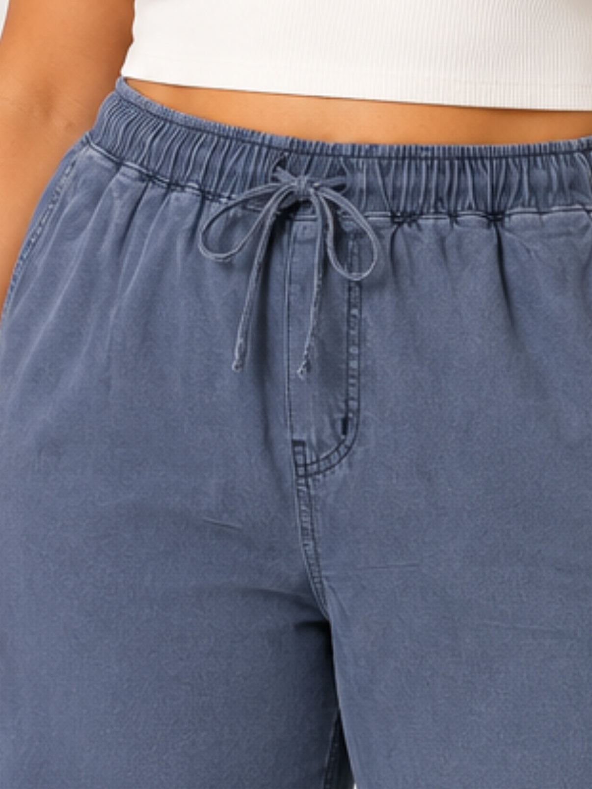 Women Blue Grey Straight Fit Soft Denim Jeans | TEMPA