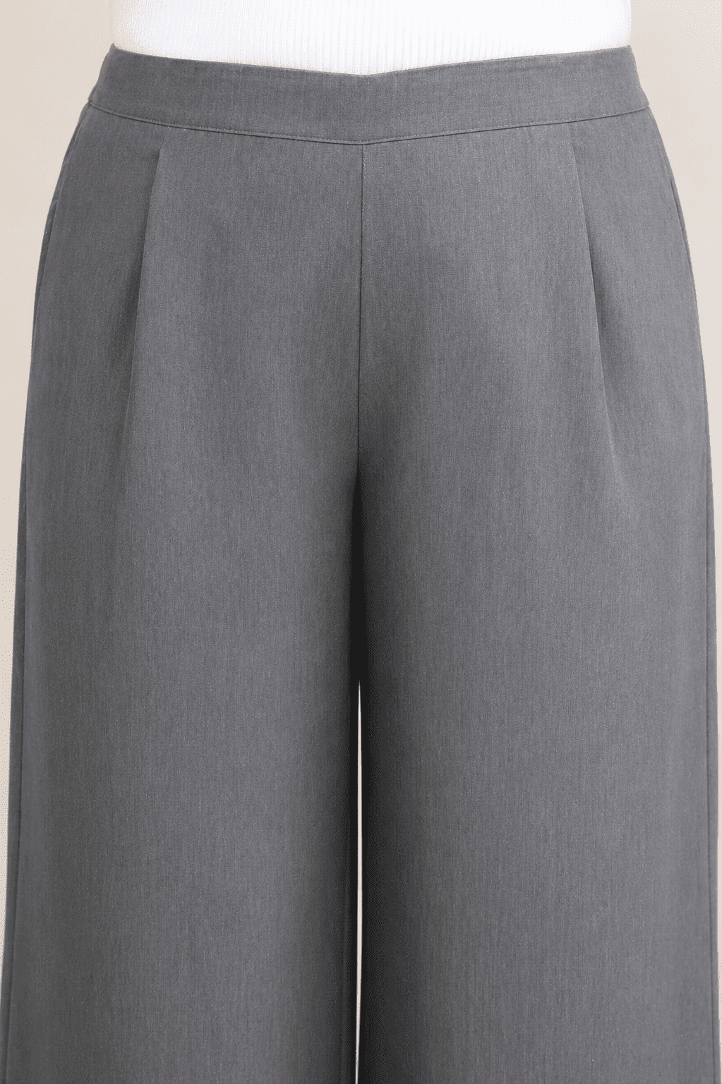 Premium Grey Wide Leg Palazzo Pants for Women | GREYTO