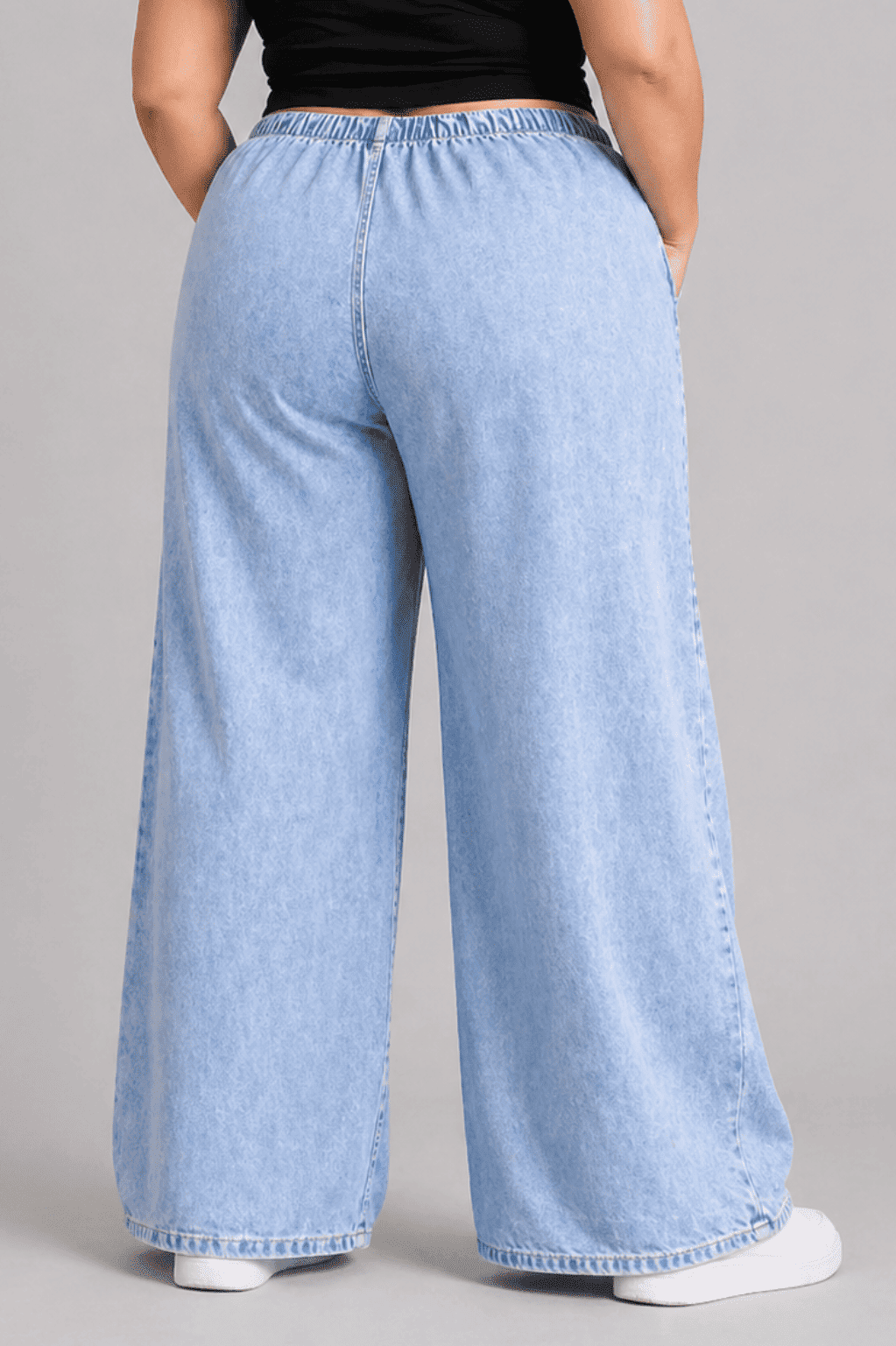 Women Light Blue Straight Fit Soft Denim Jeans | BLUETA
