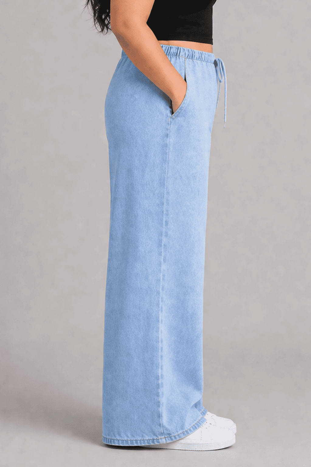 Women Light Blue Straight Fit Soft Denim Jeans | BLUETA