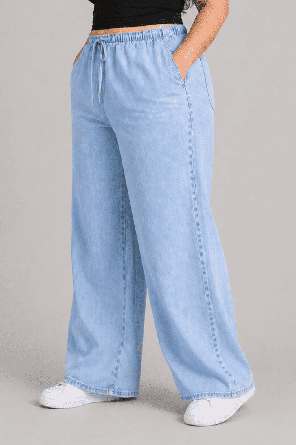 Women Light Blue Straight Fit Soft Denim Jeans | BLUETA
