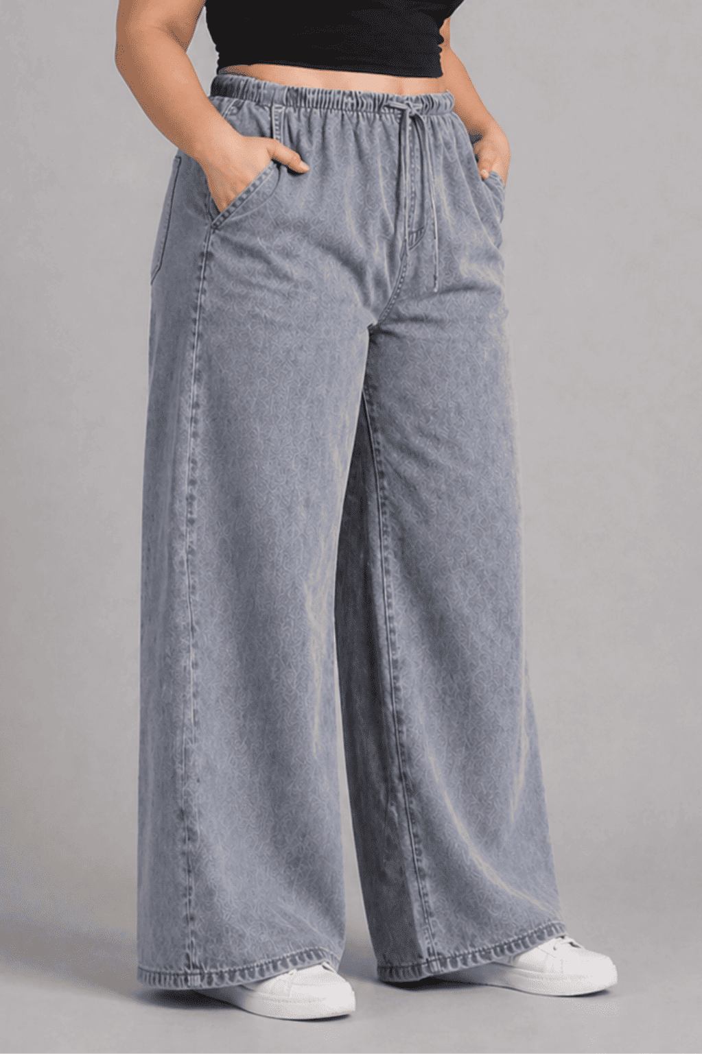 Women Blue Grey  Straight Fit Soft Denim Jeans | TEMPA