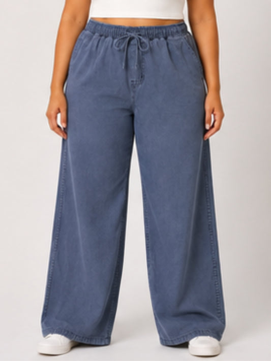 Women Blue Grey  Straight Fit Soft Denim Jeans | TEMPA