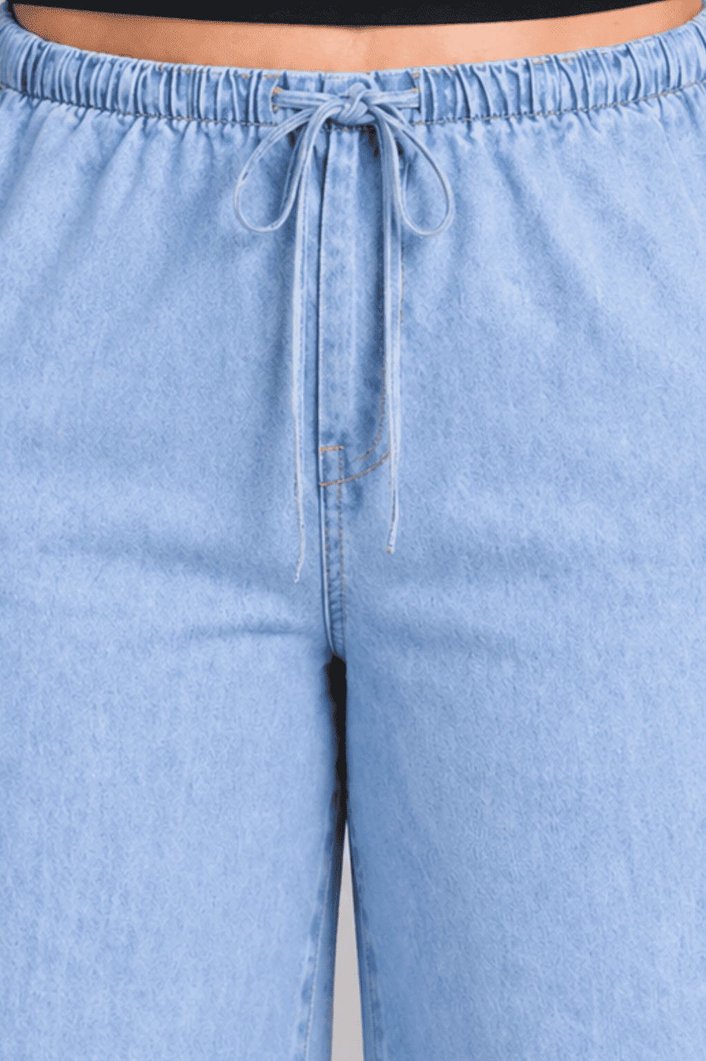 Women Light Blue Straight Fit Soft Denim Jeans | BLUETA