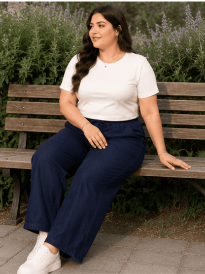 Women Blue Grey  Straight Fit Soft Denim Jeans | FLUTA