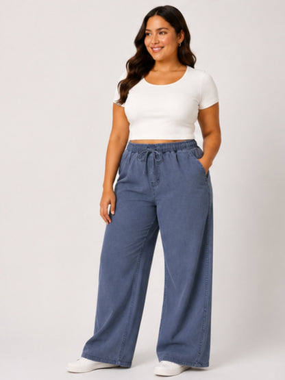 Women Blue Grey  Straight Fit Soft Denim Jeans | TEMPA