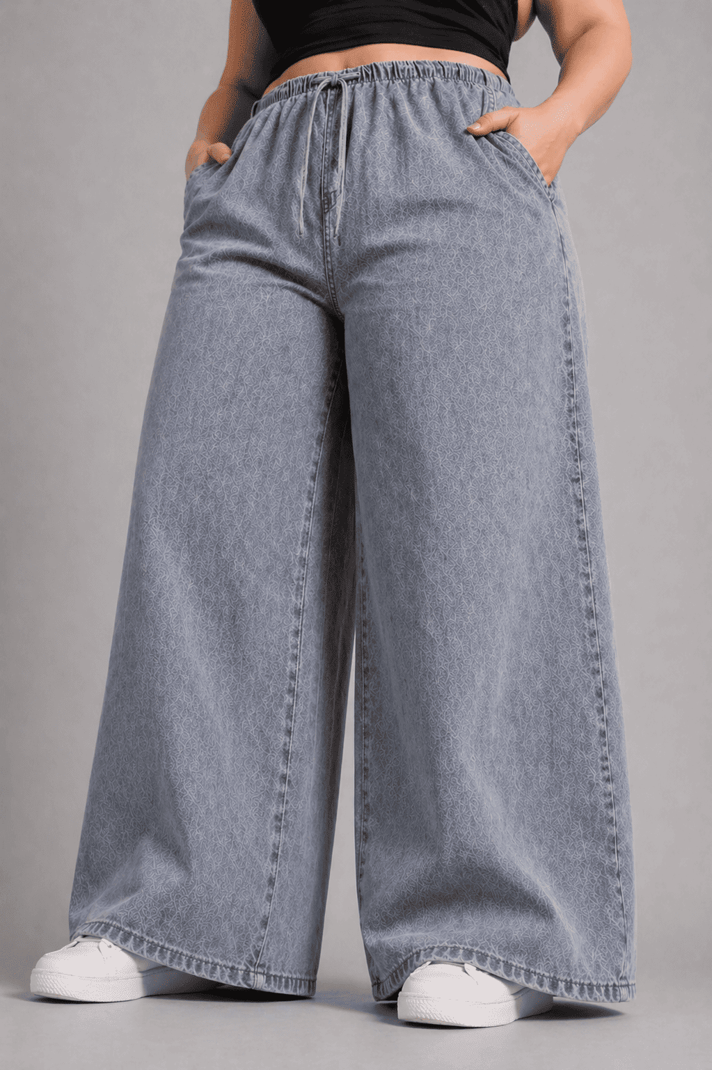 Women Blue Grey  Straight Fit Soft Denim Jeans | TEMPA