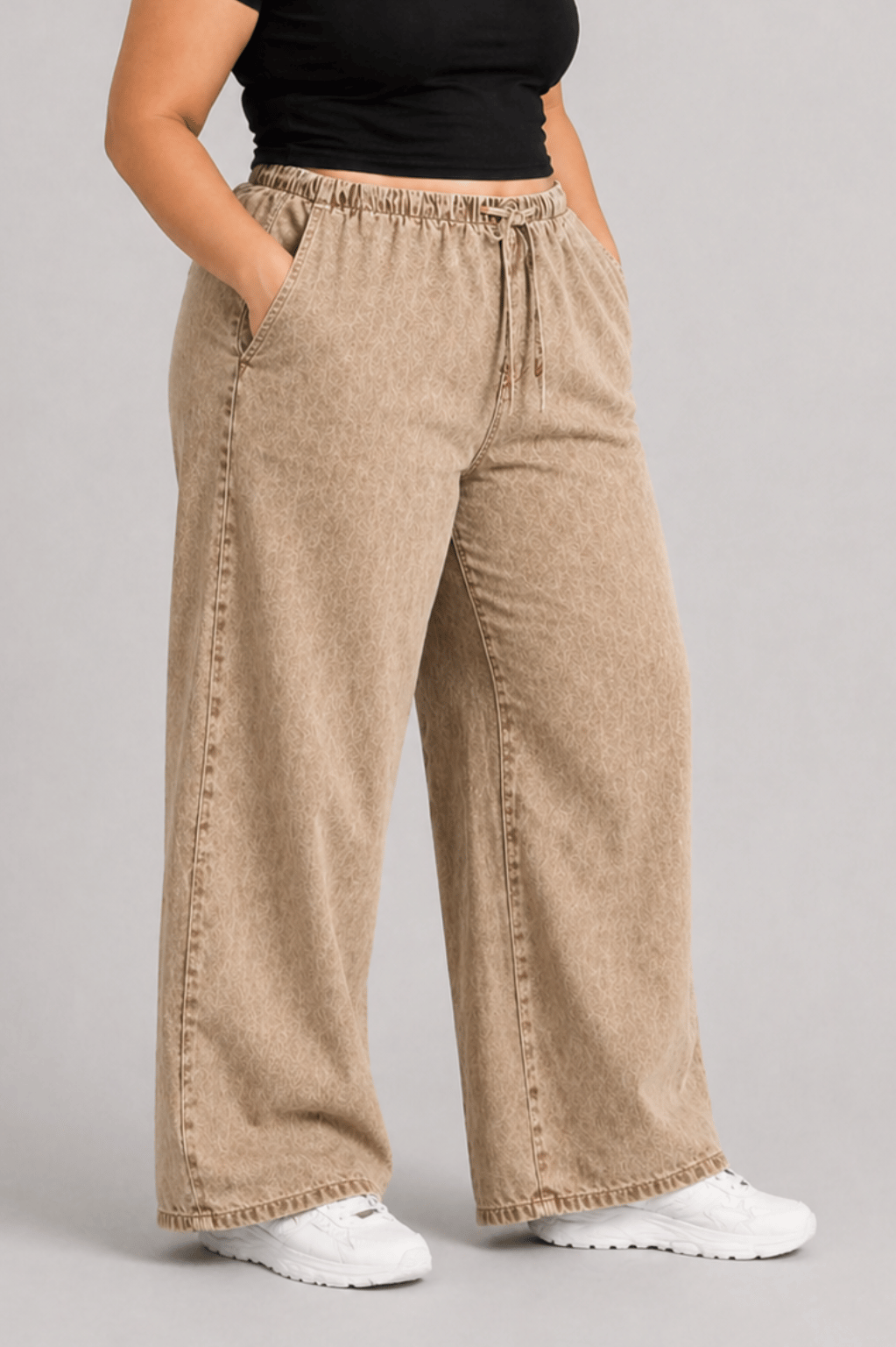 Women Light Coffee Beige Straight Fit Soft Denim Jeans | COFEETA