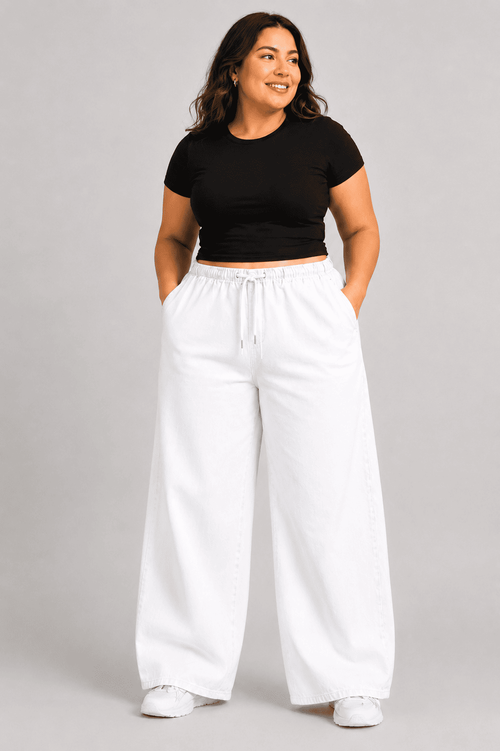 Women White Beige Straight Fit Soft Denim Jeans | SOFEETA