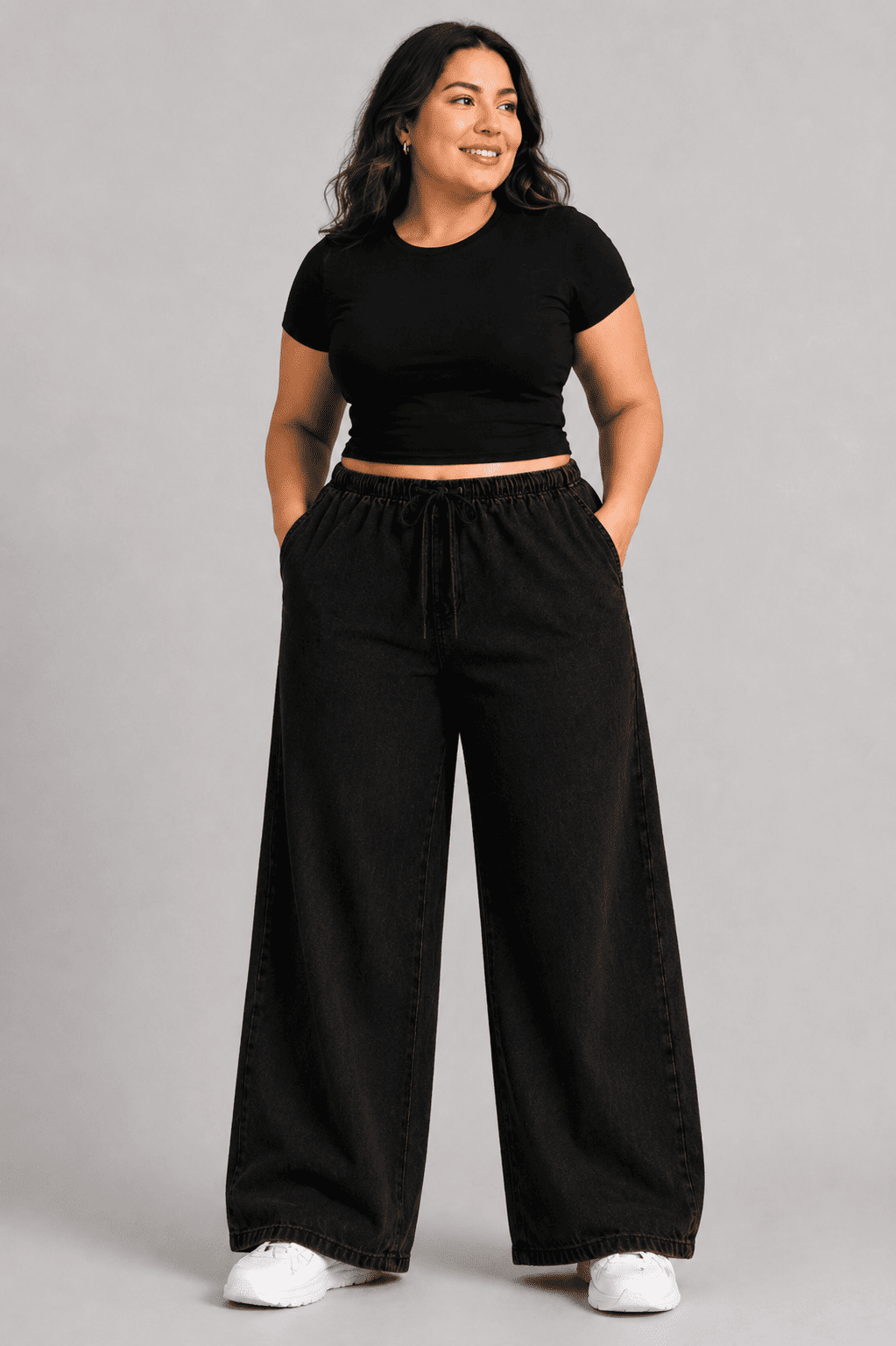 Women Black Beige Straight Fit Soft Denim Jeans | BLACTI