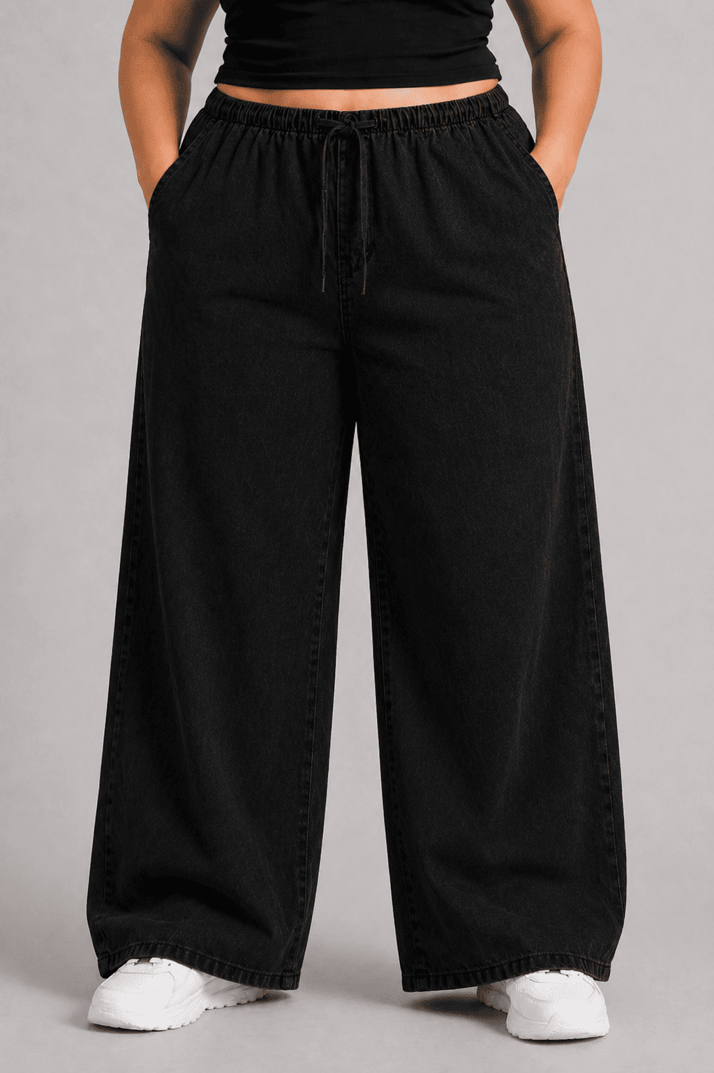 Women Black Beige Straight Fit Soft Denim Jeans | BLACTI