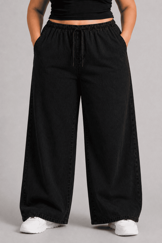 Women Black Beige Straight Fit Soft Denim Jeans | BLACTI